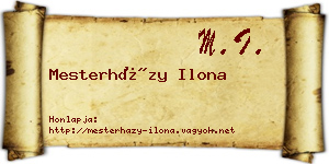 Mesterházy Ilona névjegykártya
